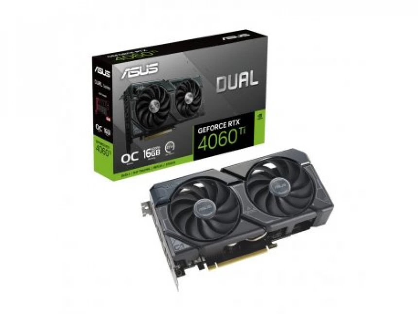 Grafička karta ASUS RTX4060TI DUAL-RTX4060TI-016G NVD/16GB/GDDR6/128bit/crna