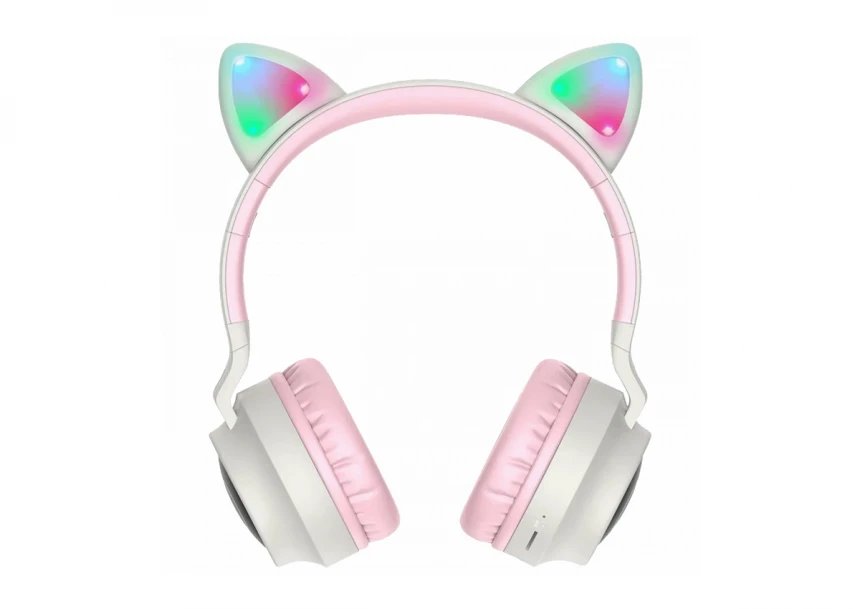 hoco. Bežične stereo slušalice, Bluetooth v5.0, 300mAh - W27 Cat Ear Gray