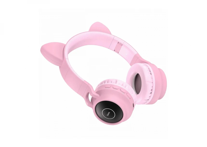 hoco. Bežične stereo slušalice, Bluetooth v5.0, 300mAh - W27 Cat Ear Pink