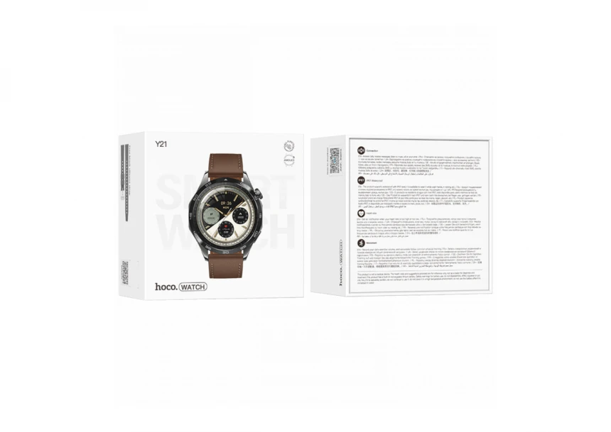 hoco. Pametni sat, 1.43" AMOLED, Bluetooth, IP67 - Y21 Metal Gray