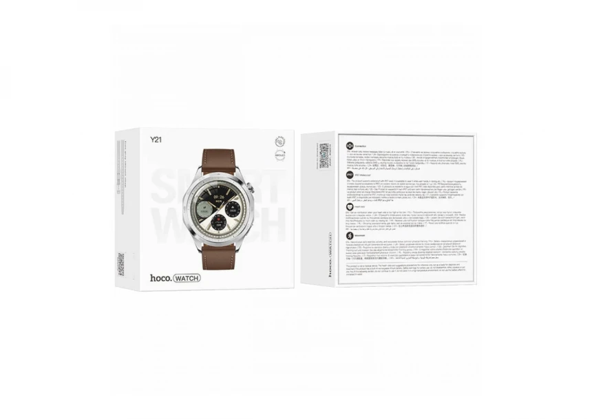 hoco. Pametni sat, 1.43" AMOLED, Bluetooth, IP67 - Y21 Silver