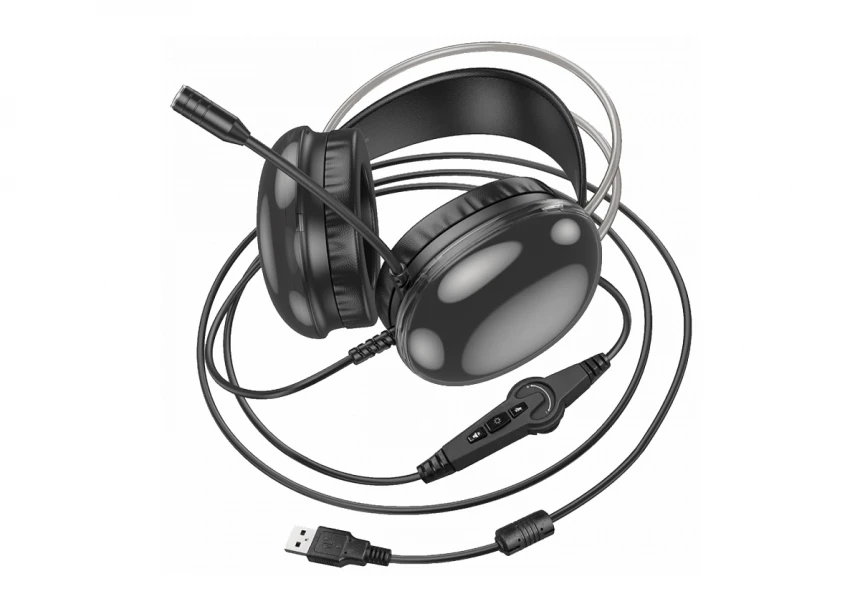 hoco. Slušalice sa mikrofonom, gaming, USB, LED - W109 Plus Rich