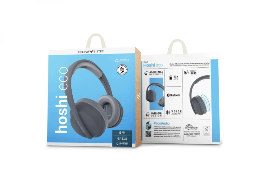 ENERGY SISTEM Hoshi ECO Cloud Bluetooth slušalice sa mikrofonom sive 