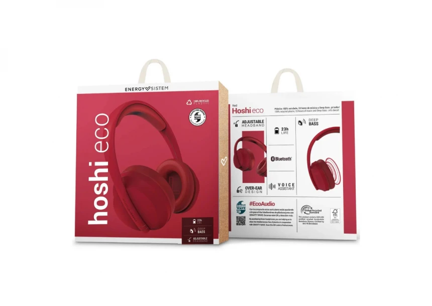 Hoshi ECO Red Bluetooth slušalice sa mikrofonom crvene 