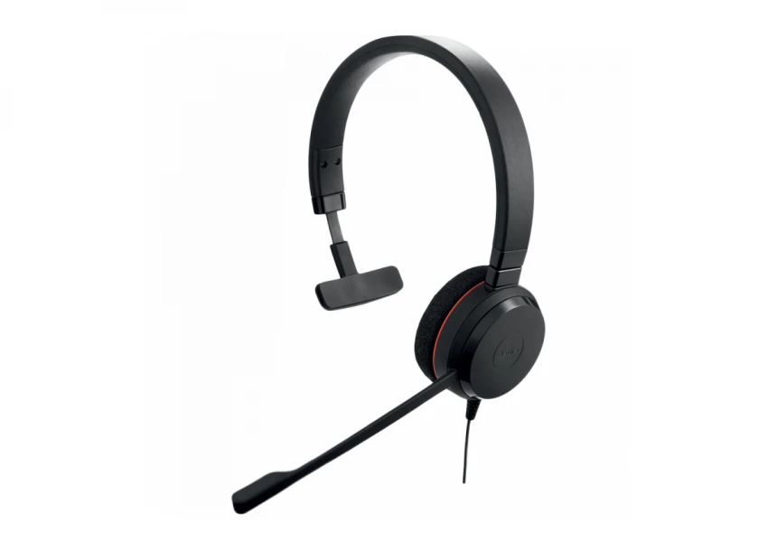 JABRA EVOLVE 20 MS Mono USB Headband, Noise cancelling,USB connector, with mute-button and volume control on the cord, with foam ear cushion, Microsoft optimized