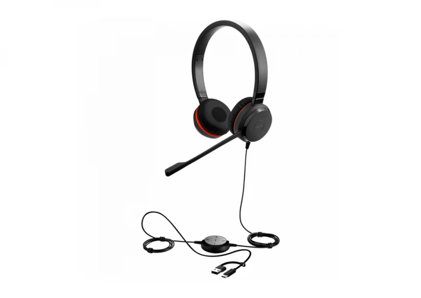 JABRA Evolve 20, Stereo MS, USB C/A adapter