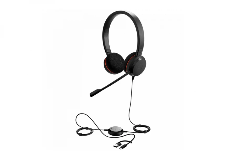 JABRA Evolve 20, Stereo UC, USB C/A adapter