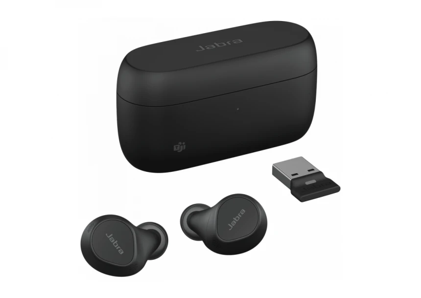 JABRA EVOLVE2 Buds MS, Cradle USB-A MS, Link 380 BT adapter USB-A MS, 30  cm USB-C to USB-A cable, Ear gels, wireless charging pad, warranty