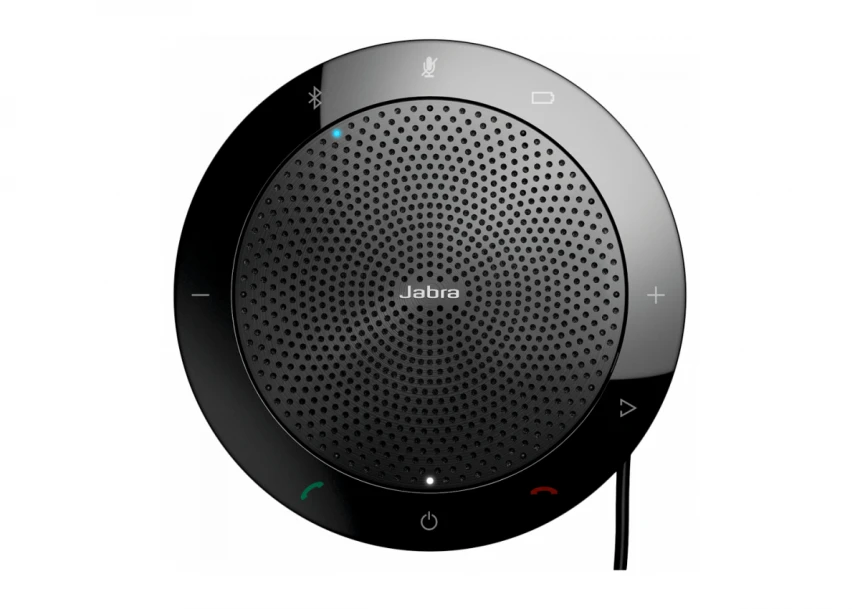 JABRA SPEAK 510 MS Speakerphone for UC & BT, USB Conference solution, 360-degree-microphone, Plug&Play, mute and volume button, Wideband, Bluetooth (up to 100 meters), Microsoft optimized Version B: incl. Smart Button activated via JABRA Direct