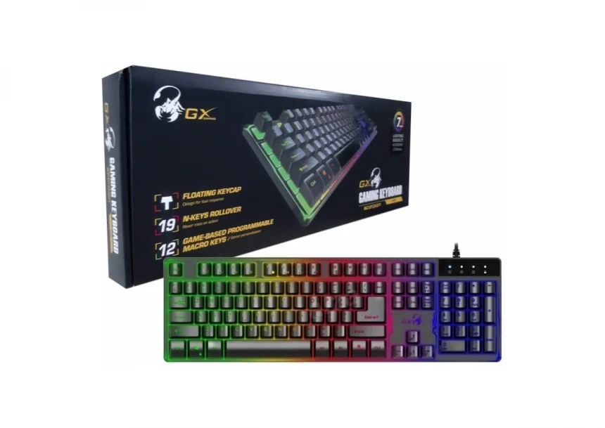 K8 Scorpion Gaming USB US crna tastatura 