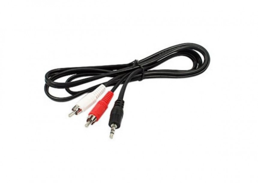 Kabl audio 3.5mm - 2xRCA 10m crni