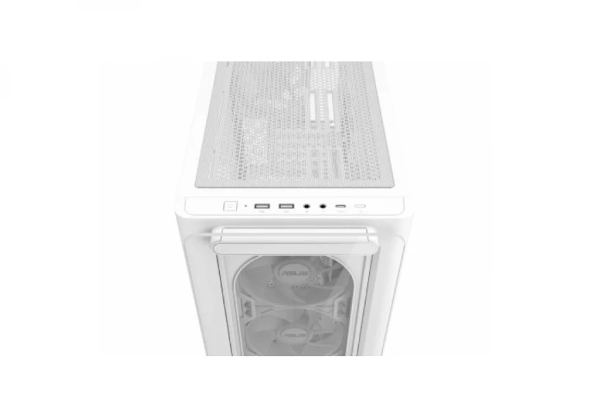Kucište ASUS A23 PLUS TG ARGB/Micro-ATX/Mini-ITX/kaljeno staklo/bez napajanja/bela