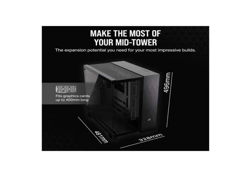 Kucište CORSAIR 6500X Mid-Tower/dve komore/kaljeno...