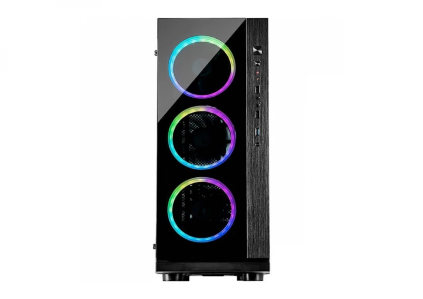 Kućište Midi Inter-Tech W-III RGB Tower black I RGB