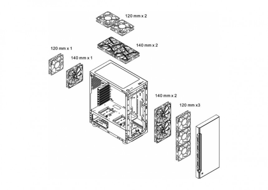 Kućište Thermaltake H200 TG RGB/Black/Win/SPCC/Glass/CA-1M3-00M1WN00