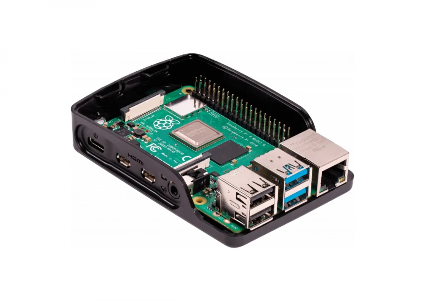 Kućište za Raspberry Pi 4 crno sivo