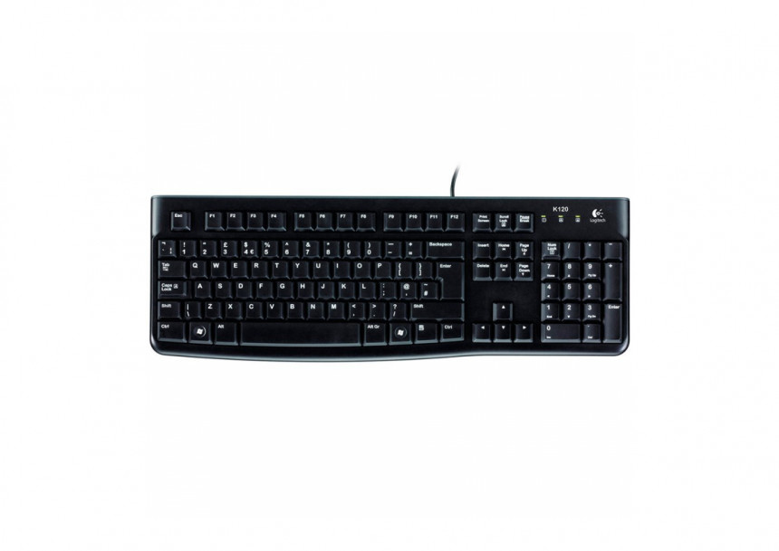 LOGITECH K120 Corded Keyboard - BLACK - USB - HRV-SLV-SRB -B2B