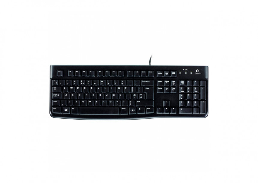 LOGITECH K120 Corded Keyboard - BLACK - USB - HRV-SLV-SRB