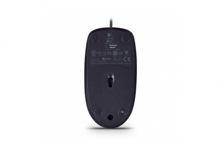 LOGITECH M90 Corded Mouse - GREY - USB - EWR2