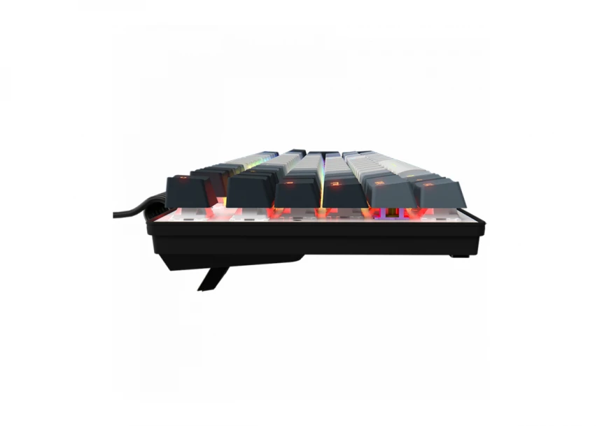 LORGAR Azar 514, Wired mechanical gaming keyboard, RGB backlight, 1680000 colour variations, 18 modes, keys number: 104, 50M clicks, linear dream switches, spring cable up to 3.4m, ABS plastic+metal, magnetic cover, 450*136*39mm, 1.17kg, white, EN layout