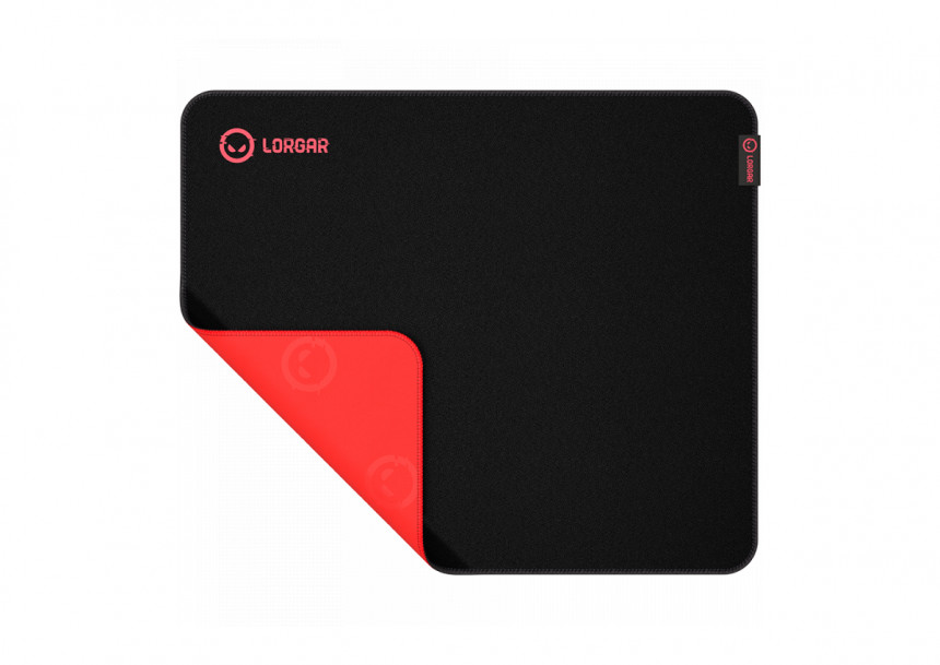 Lorgar Main 325, Gaming mouse pad, Precise control surface, Red anti-slip rubber base, size: 500mm x 420mm x 3mm, weight 0.4kg