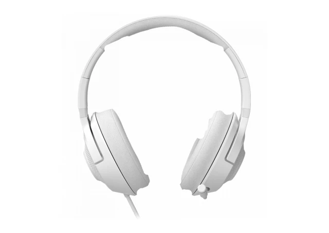 LORGAR Noah 101, Gaming headset with microphone, 3.5mm jack connection, cable length 2m, foldable design, PU leather ear pads, size: 185*195*80mm, 0.245kg, white