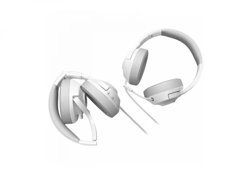 LORGAR Noah 101, Gaming headset with microphone, 3.5mm jack connection, cable length 2m, foldable design, PU leather ear pads, size: 185*195*80mm, 0.245kg, white