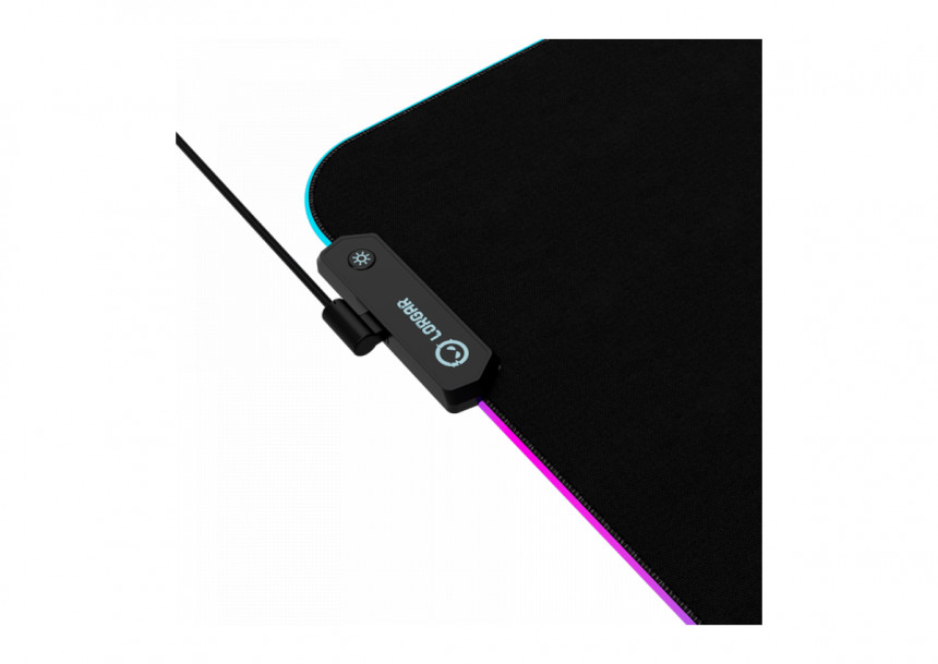 Lorgar Steller 913, Gaming mouse pad, High-speed surface, anti-slip rubber base, RGB backlight, USB connection, Lorgar WP Gameware support, size: 360mm x 300mm x 3mm, weight 0.250kg