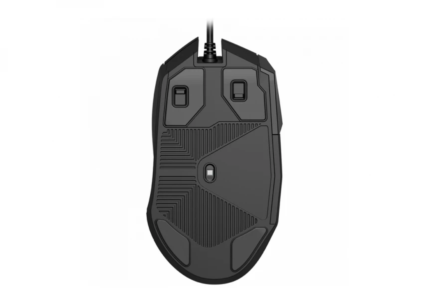LORGAR Stricter 579, gaming mouse, 9 programmable buttons, Pixart PMW3336 sensor, DPI up to 12 000, 50 million clicks buttons lifespan, 2 switches, built-in display, 1.8m USB soft silicone cable, Matt UV coating with glossy parts and RGB lights with 4 LED flowing modes, size: 131*72*41mm, 0.127kg, black