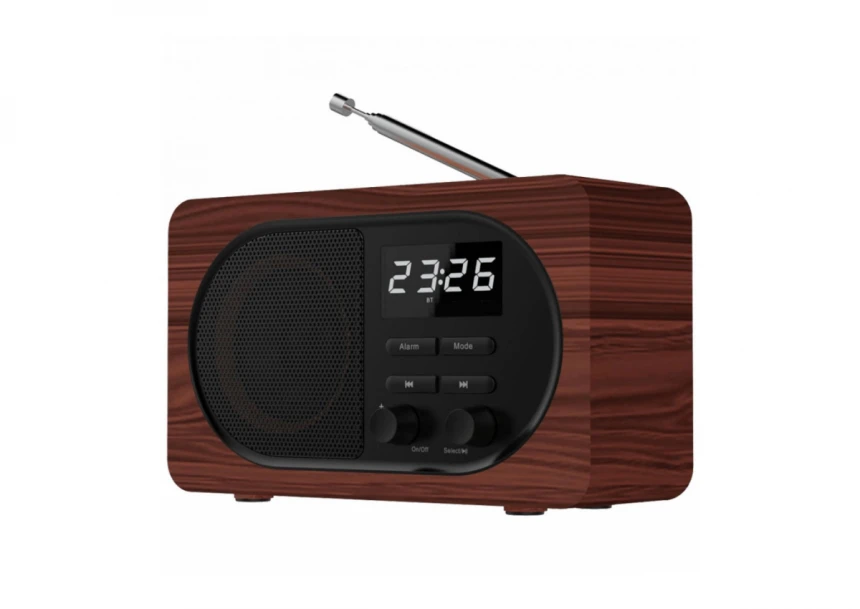 MeanIT Bežični zvučnik,  Radio Alarm Sat, Bluetooth, 5W - B4