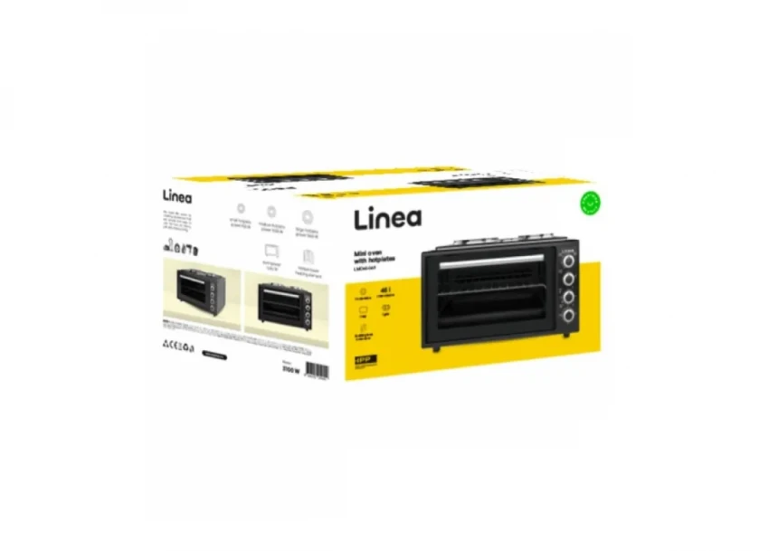 Mini šporet LINEA LMO45-0611 3100W 3 ringle crna