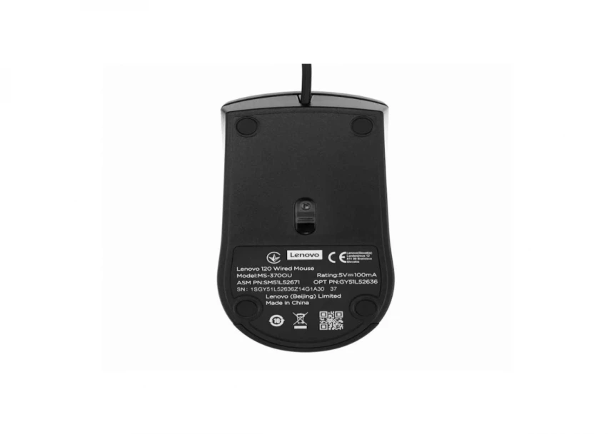Miš LENOVO 120 žicni/1600dpi/crna