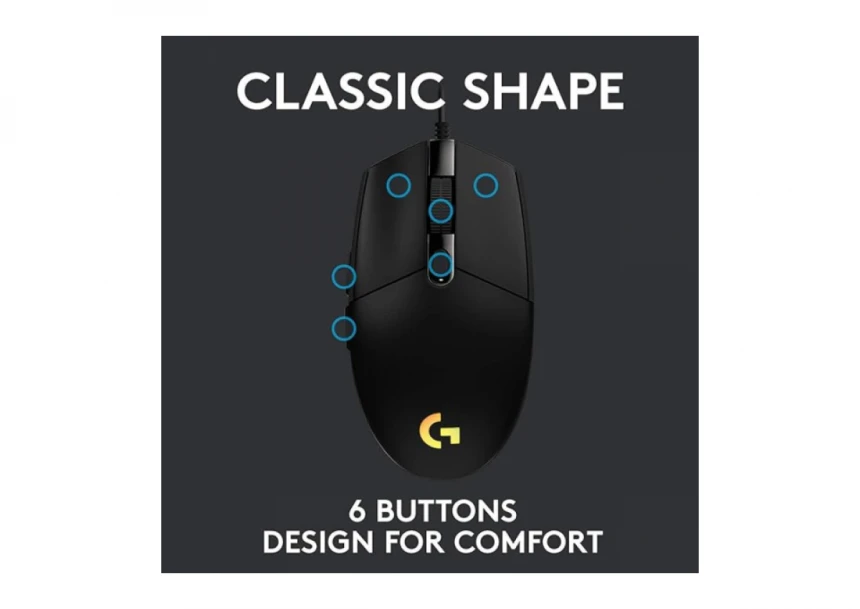 Miš USB Logitech G102 Lightsync 910-005823