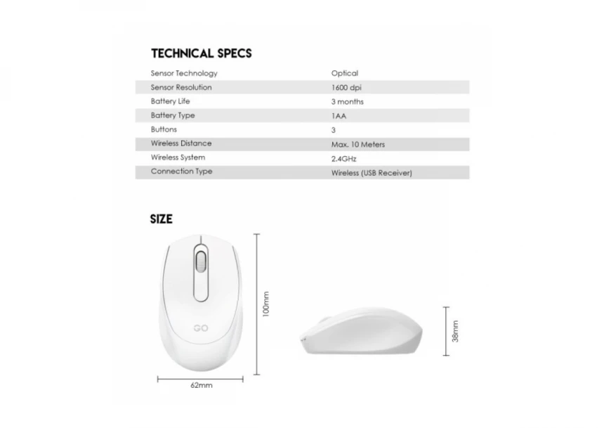 Miš Wireless Fantech W603 GO crni