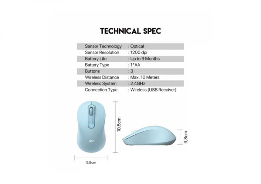Miš Wireless Fantech W608 GO crni