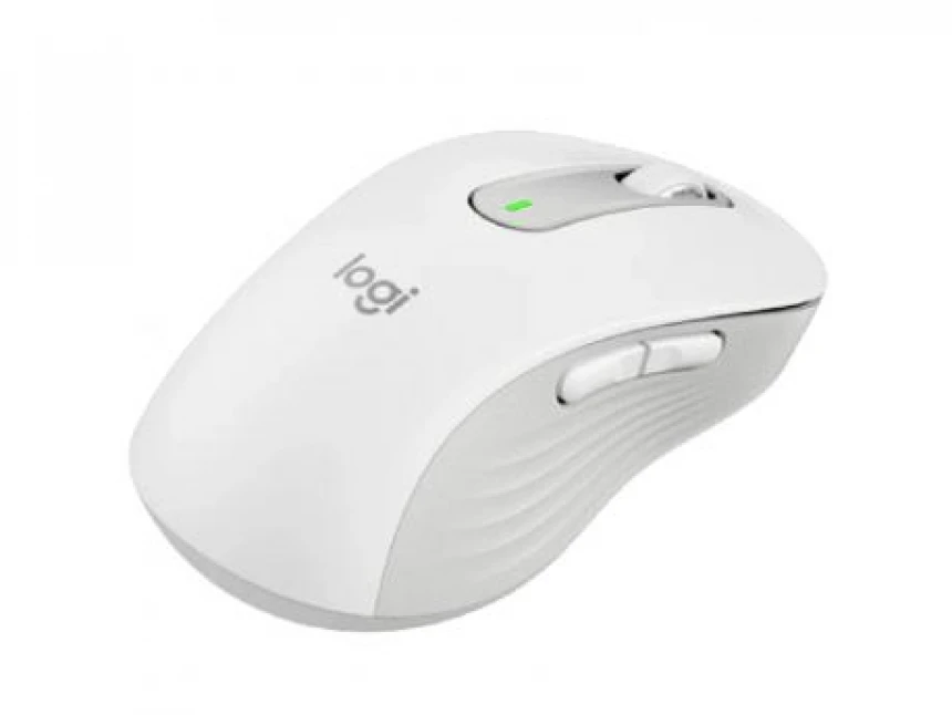 LOGITECH M650L Signature Bluetooth Mouse - OFF-WHITE - LEFT