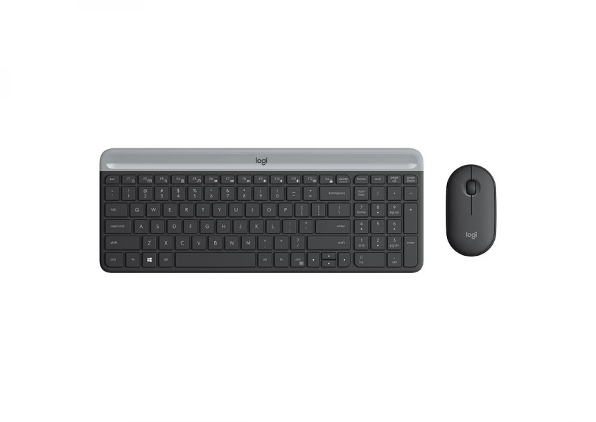 LOGITECH_ MK470 Wireless Desktop US Graphite tastatura + miš 