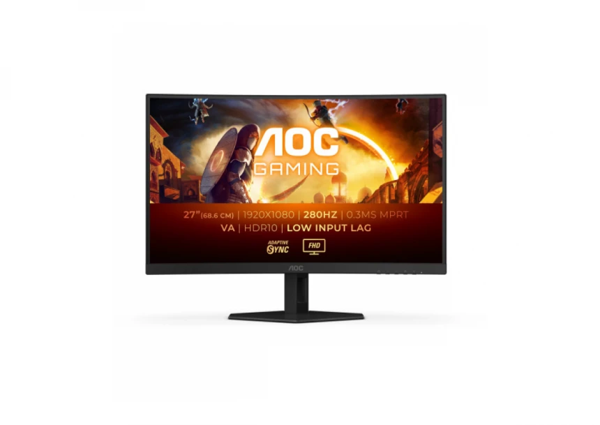 Monitor 27" AOC C27G4ZXE VA 1920x1080/280Hz/0.3ms/2xHDMI/DP/zakrivljen