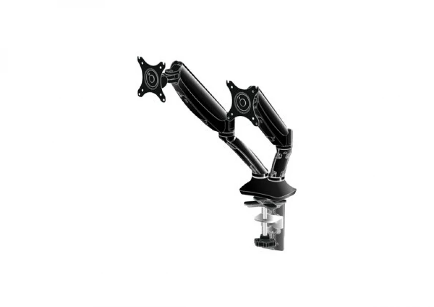 Iiyama DS3002C-B1 - Mounting kitfor 2 monitors (adjustable arm) black screen size: 10"-27" desk-mountable
