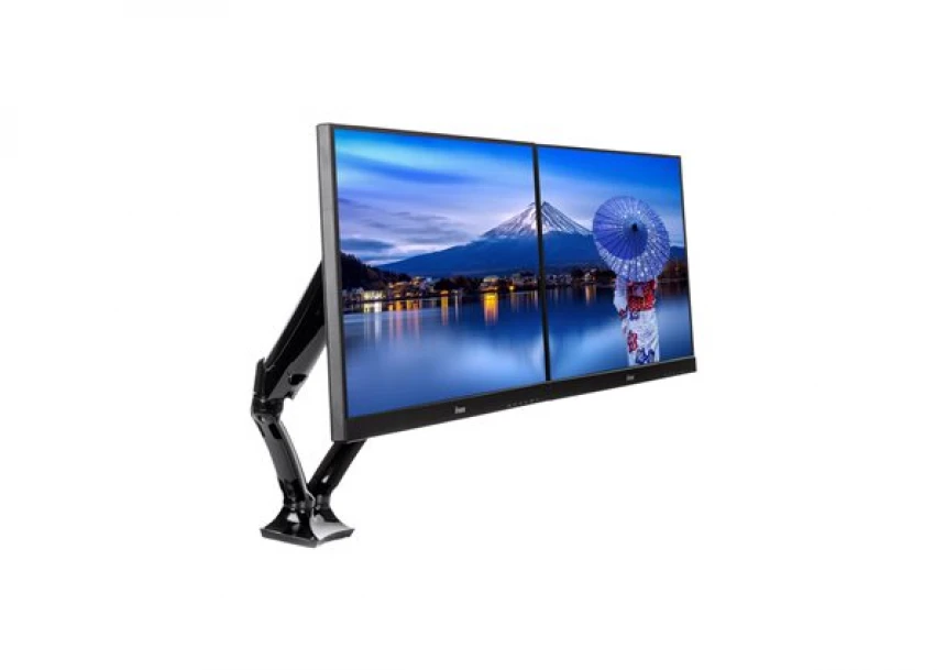 Iiyama DS3002C-B1 - Mounting kitfor 2 monitors (adjustable arm) black screen size: 10"-27" desk-mountable