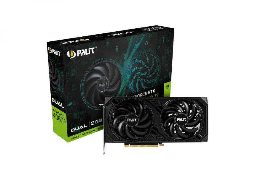PALIT RTX4060Ti Dual 8GB GDDR6 128bit 3-DP HDMI (NE6406T019P1-1060D) grafička karta