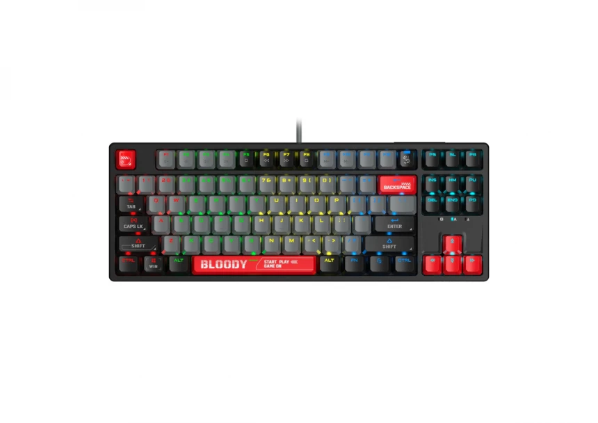 S87 Bloody RGB Mechanical Energy Red switch USB US crna tastatura 