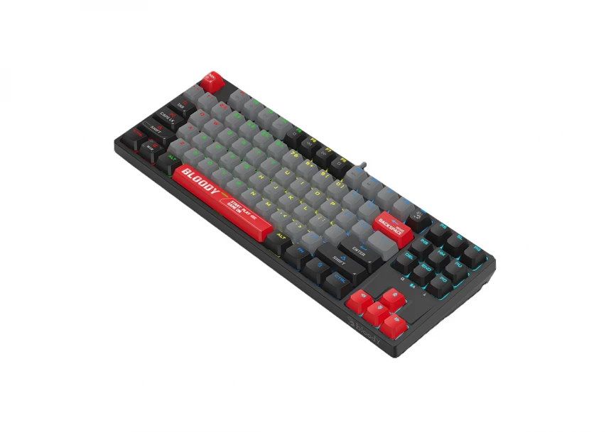 S87 Bloody RGB Mechanical Energy Red switch USB US crna tastatura 