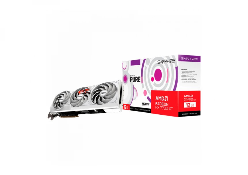 SAPPHIRE PURE AMD RADEON RX 7700 XT GAMING OC 12GB GDDR6 DUAL HDMI / DUAL DP