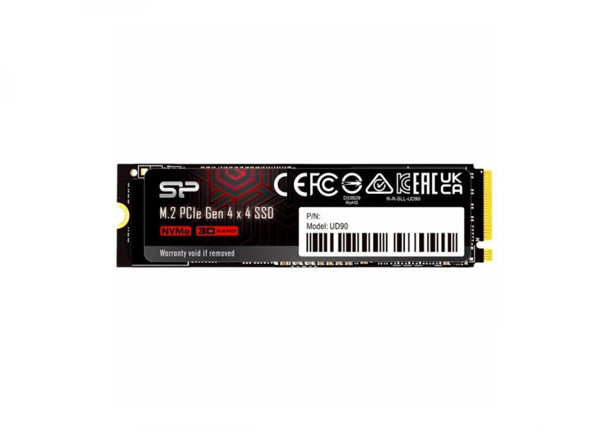 Silicon Power UD90 250GB SSD PCIe Gen 4x4 SSD UD90 - PCIe Gen4x4 & NVMe 1.4, 3D NAND, SLC Cache + HMB, 5 year warranty - Max 4800/4200 MB/s, EAN: 4713436147282