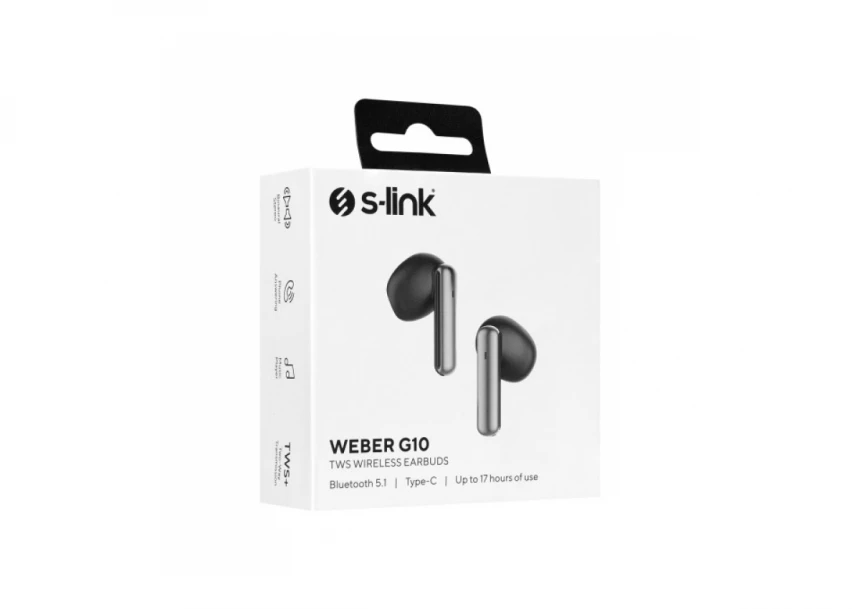 Slušalice sa mikrofonom S-Link Weber G10 TWS Bluetooth 5.1 crne