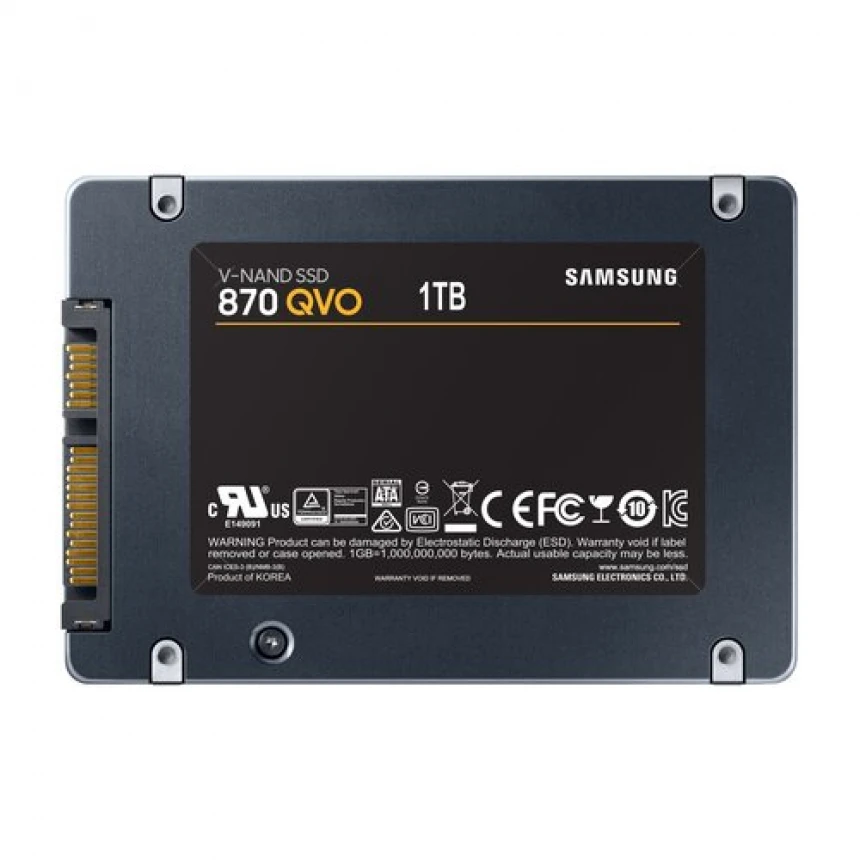 SAMSUNG 870 QVO 1TB SSD, 2.5” 7mm, SATA 6Gb/s, Read/Write: 560 / 530 MB/s, Random Read/Write IOPS 98K/88K