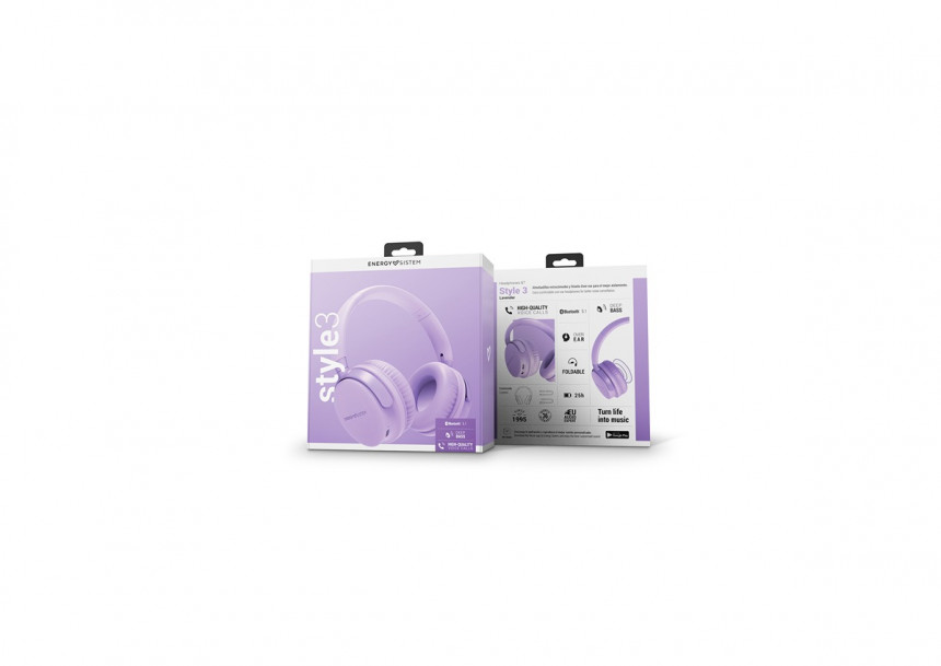 Style 3 Lavender Bluetooth slušalice ljubičaste 