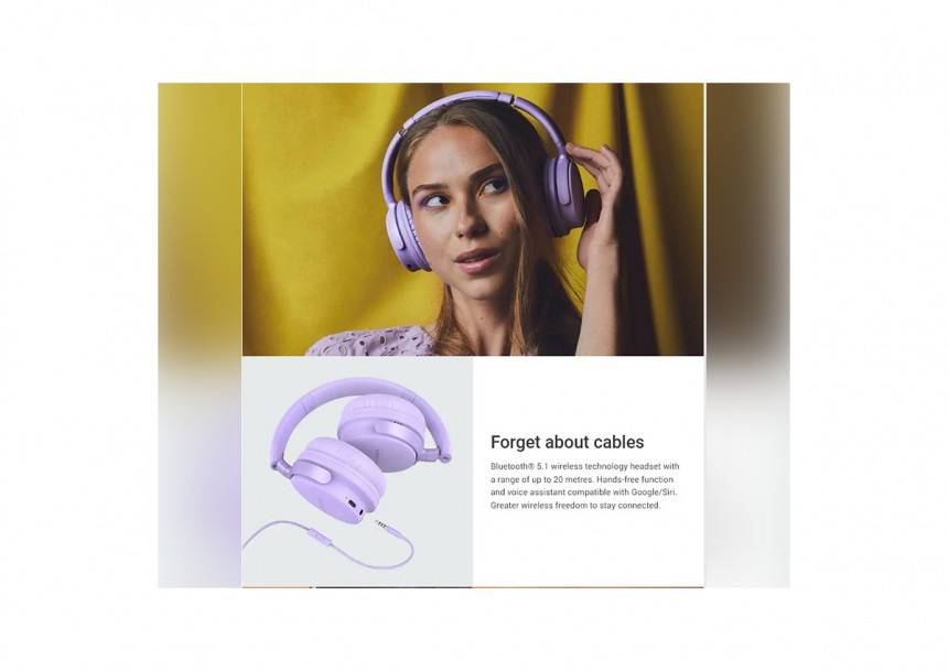 Style 3 Lavender Bluetooth slušalice ljubičaste 