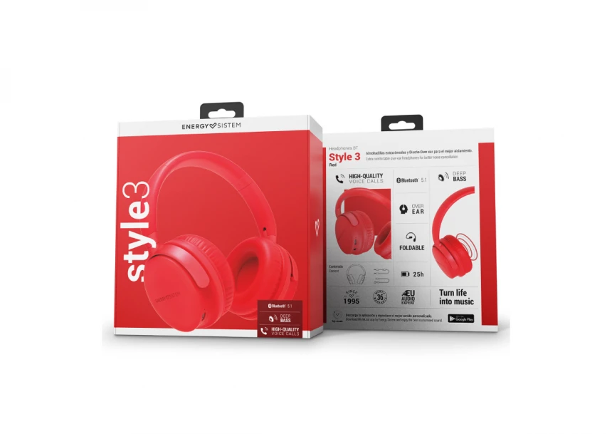 ENERGY SISTEM Style 3 Red Bluetooth slušalice crvene (M45306) 